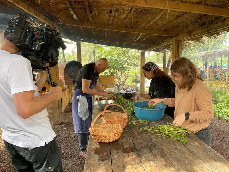With Chef Lalo García on “Eva Longoria: Searching for Mexico”.