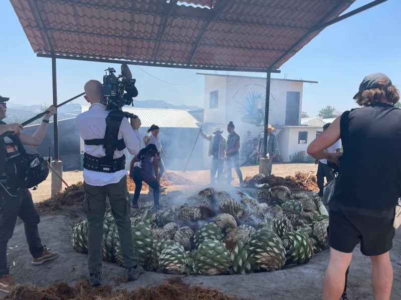 At the Mezcal farm for “Eva Longoria: Searching for Mexico”.