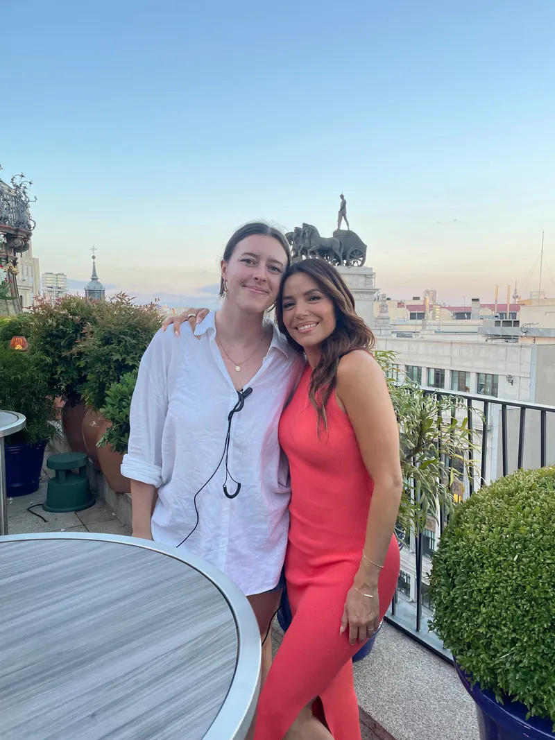 Behind the scenes on “Eva Longoria: Searching for Spain”.