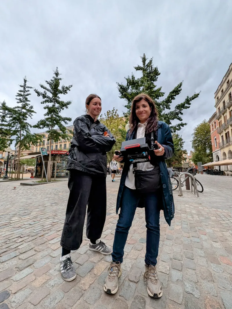 Working with Director Lucía Gaja in Girona.